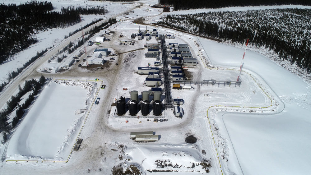 Aerial image of CSV Midstream's Resthaven Gas Processing Facility